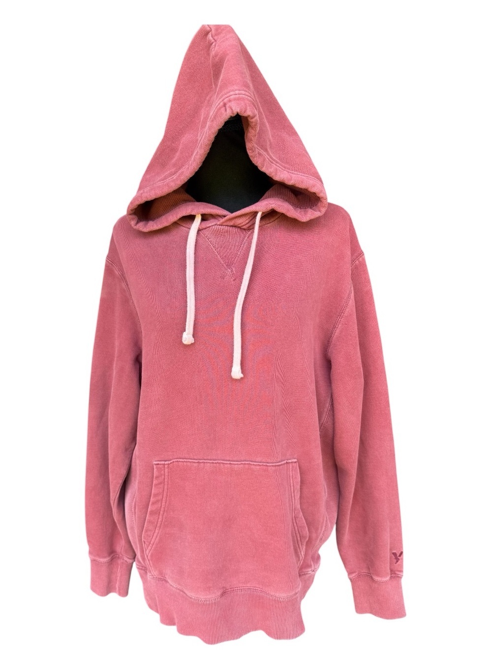 American Eagle Burgundy Wash Pullover Hoodie Sweatshirt Size Medium
